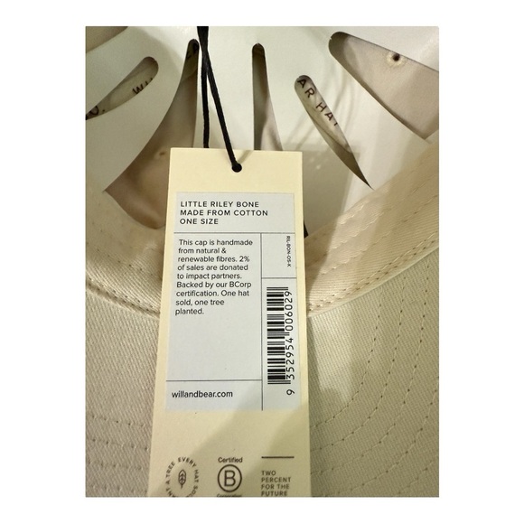 Will + Bear “More Trees” Little Riley Bone Cap – 100% Cotton, NWT - Picture 5 of 5
